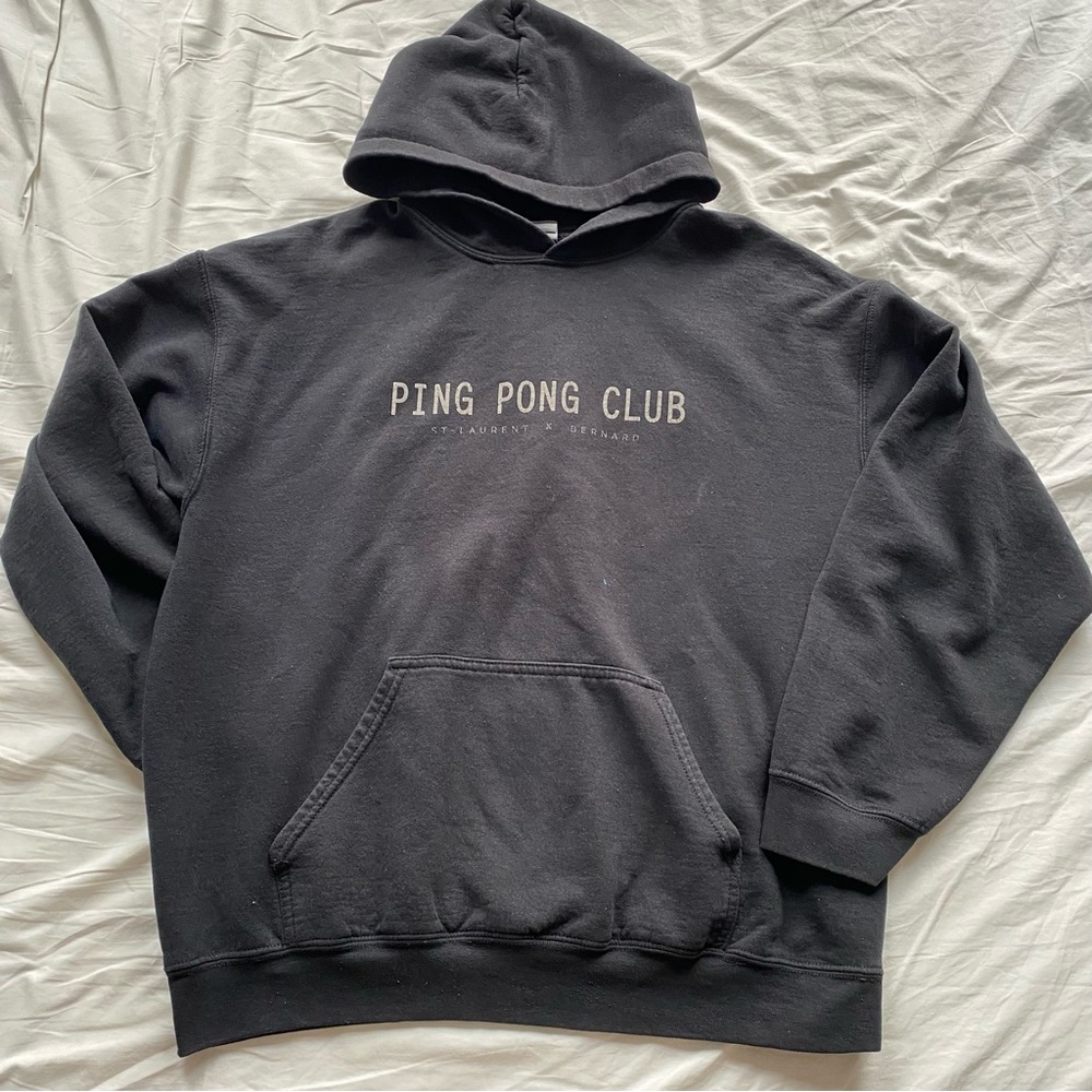 Gildan Black "Ping Pong Club" Pullover Hoodie